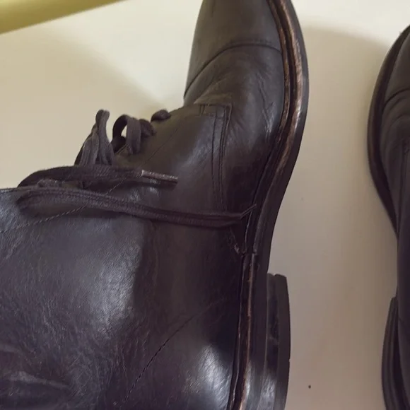 Frye Men’s Black Leather Lace-up Ankle Boots Size 10D - Picture 11 of 12